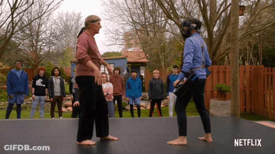 Cobra Kai Training I'm Out GIF
