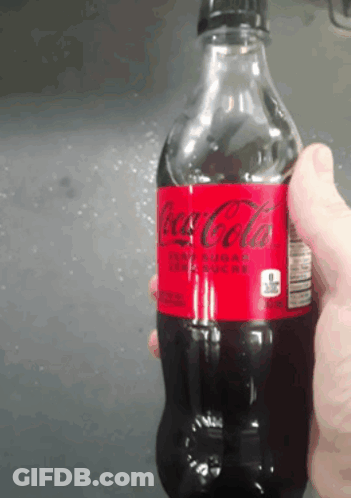 Coca Cola Bottle With Spoon GIF