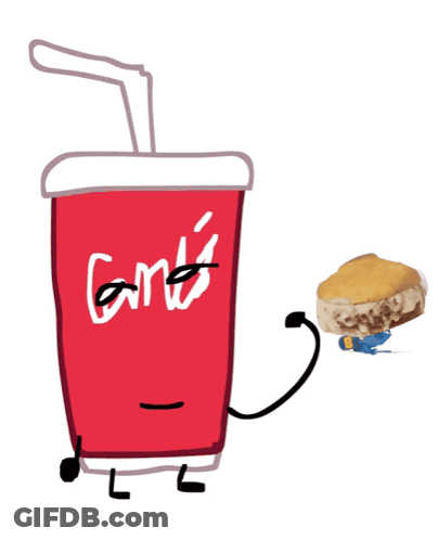 Coca Cola Cup With Straw Arms And Legs GIF