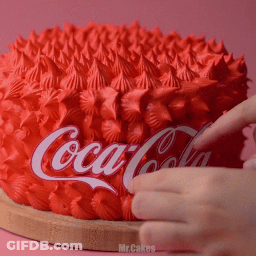Coca Cola Red Cake GIF