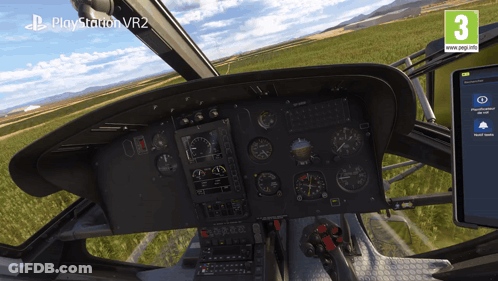 Cockpit Of Helicopter In PlayStation VR 2 GIF