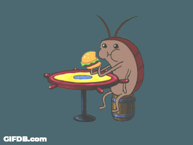 Cockroach Eating Burger GIF