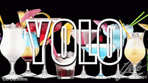 Cocktails Lined Up In Front Of Volo GIF