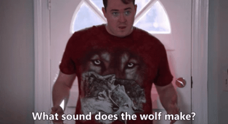 Cocky Shane Gillis Crimson Wolf Tee GIF