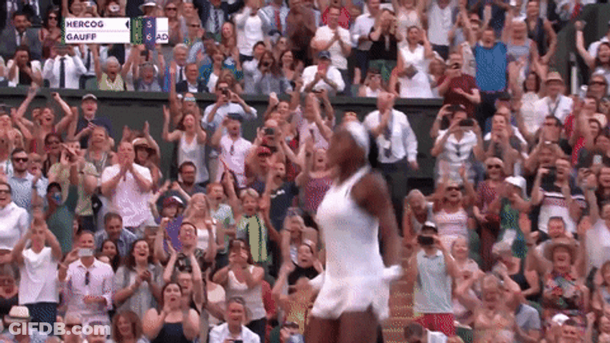 Coco Gauff Celebrate Wimbledon 2019 GIF