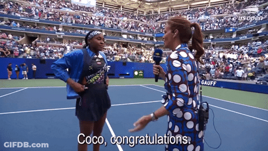 Coco Gauff Congratulations US Open GIF