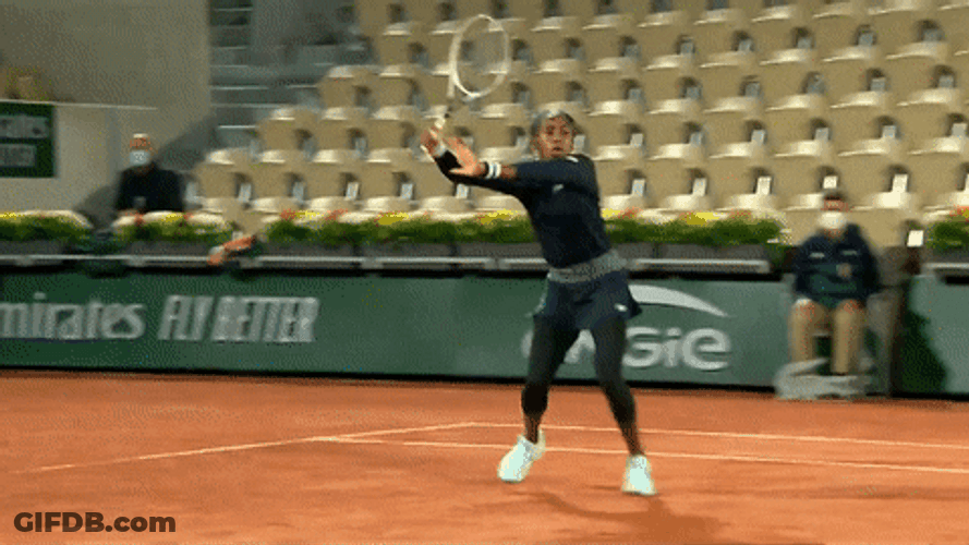 Coco Gauff Forehand French Open GIF