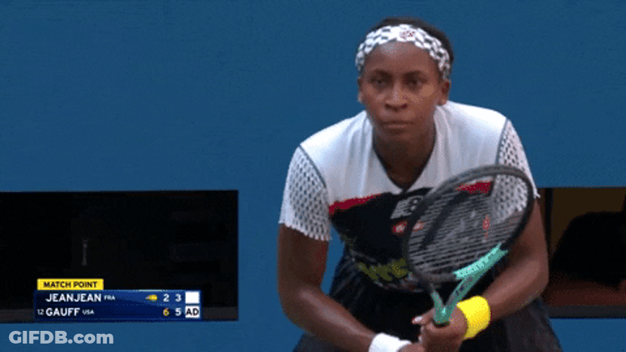 Coco Gauff Game Face US Open GIF