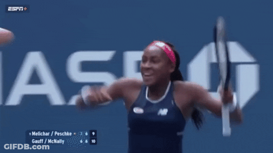 Coco Gauff Hug Australian Open GIF