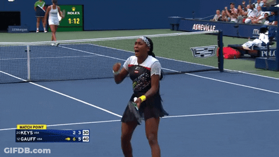 Coco Gauff Hyped US Open 2022 GIF