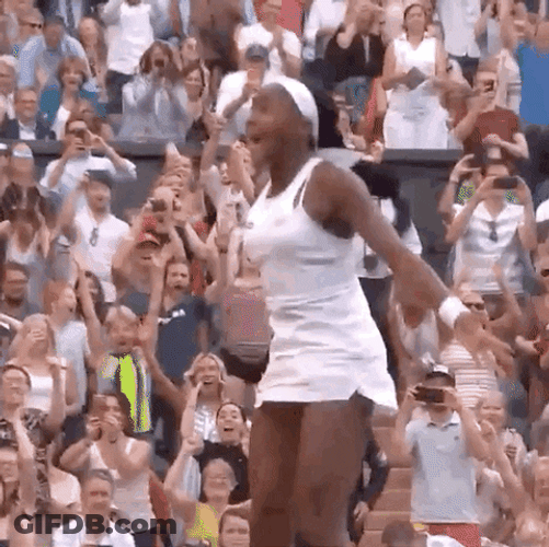 Coco Gauff Jump Wimbledon Win GIF