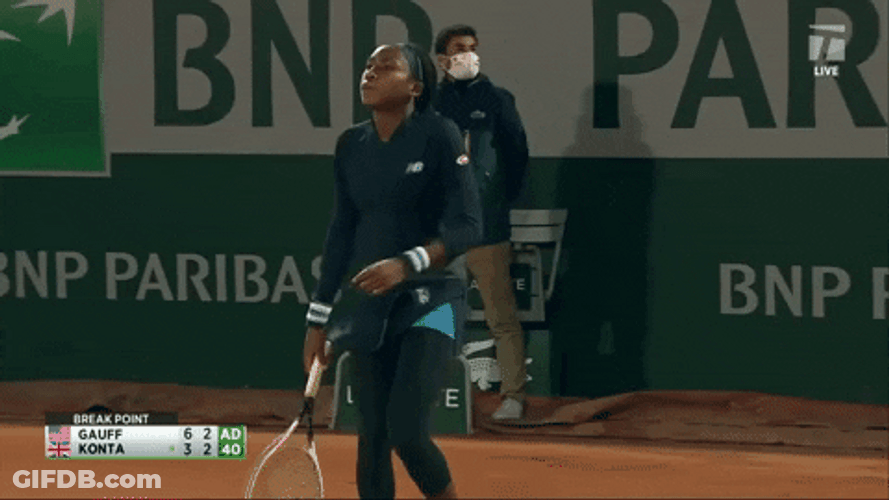 Coco Gauff Roland-Garros 2020 GIF