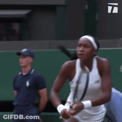Coco Gauff Shock Wimbledon Win GIF