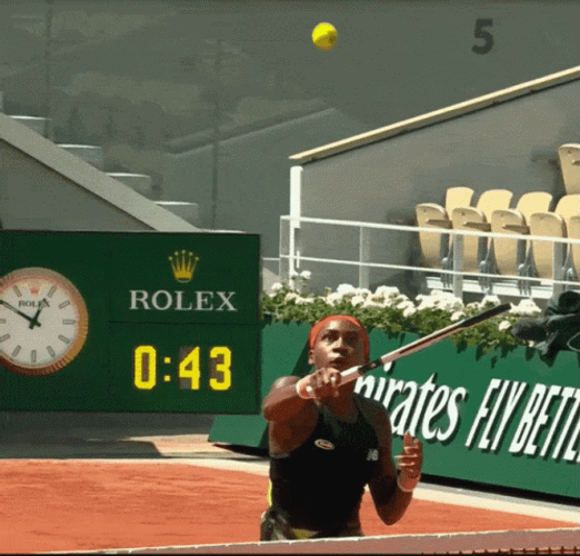 Coco Gauff Tennis Drop Volley GIF