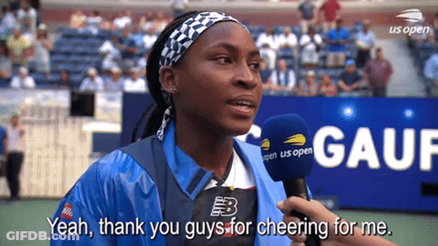 Coco Gauff Thank You For Cheering GIF