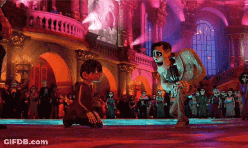 Coco Miguel Kneel Down GIF