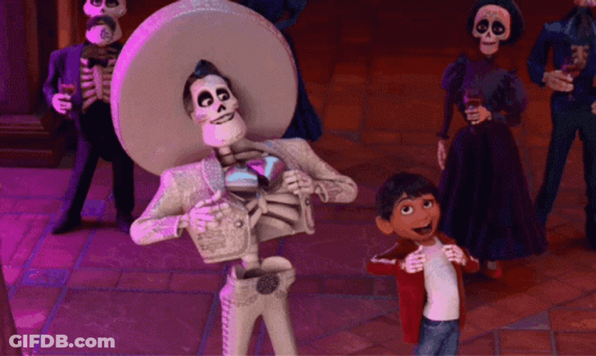 Coco Movie Ernesto With Miguel GIF
