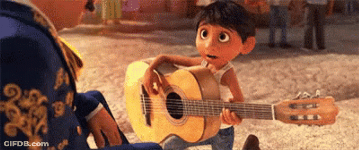 Coco Practice Using Guitar GIF