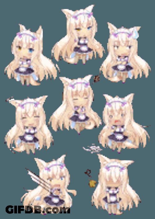 Coconut Neko Sticker GIF