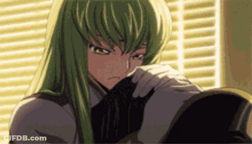 Code Geass C.C. Comforting Lelouch Lamperouge GIF