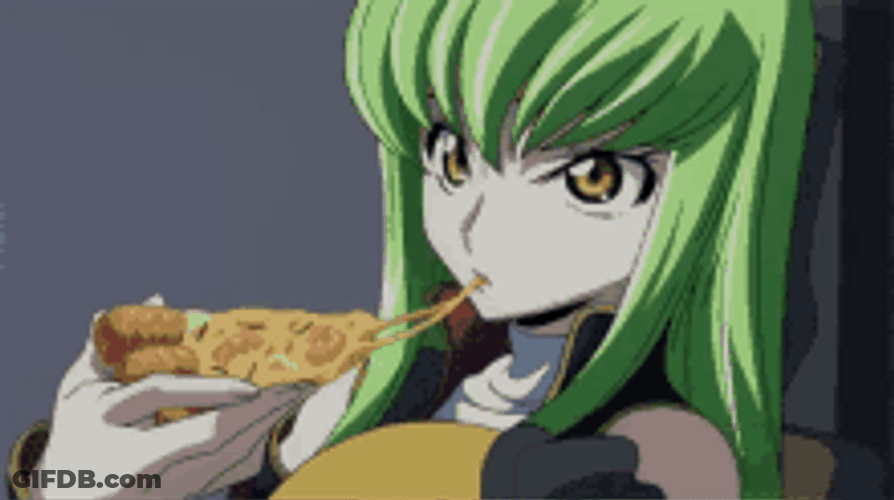 Code Geass C.C. Eating Yummy Pizza GIF
