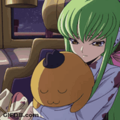 Code Geass C.C. Holding Her Pet Cheese-Kun GIF