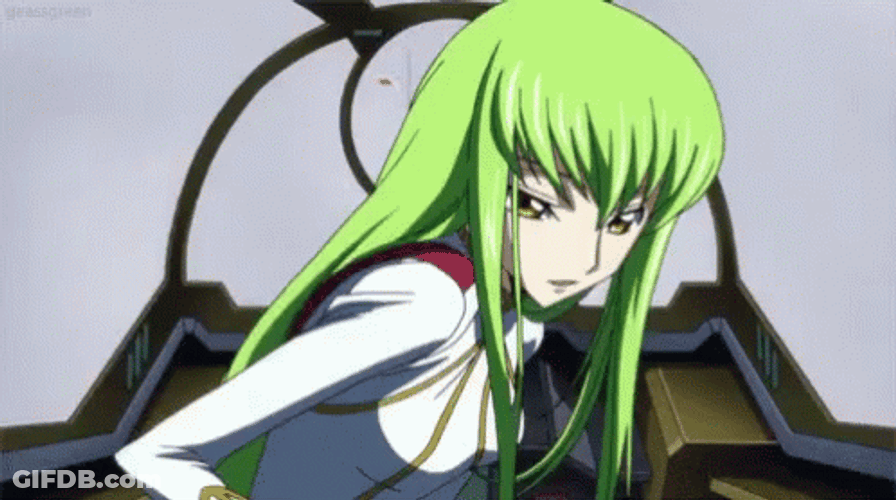 Code Geass C.C. Kissed Lelouch Lamperouge GIF