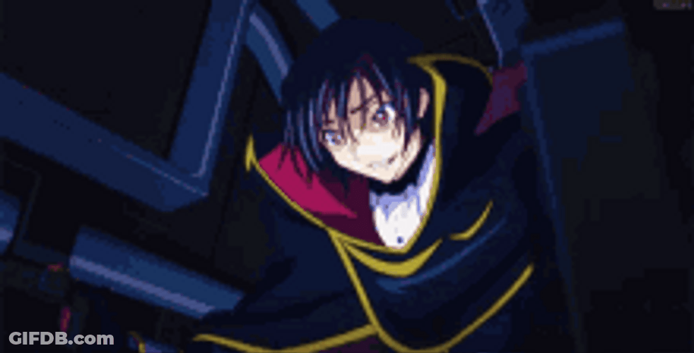 Code Geass Lelouch Lamperouge Laughing In His Seat GIF