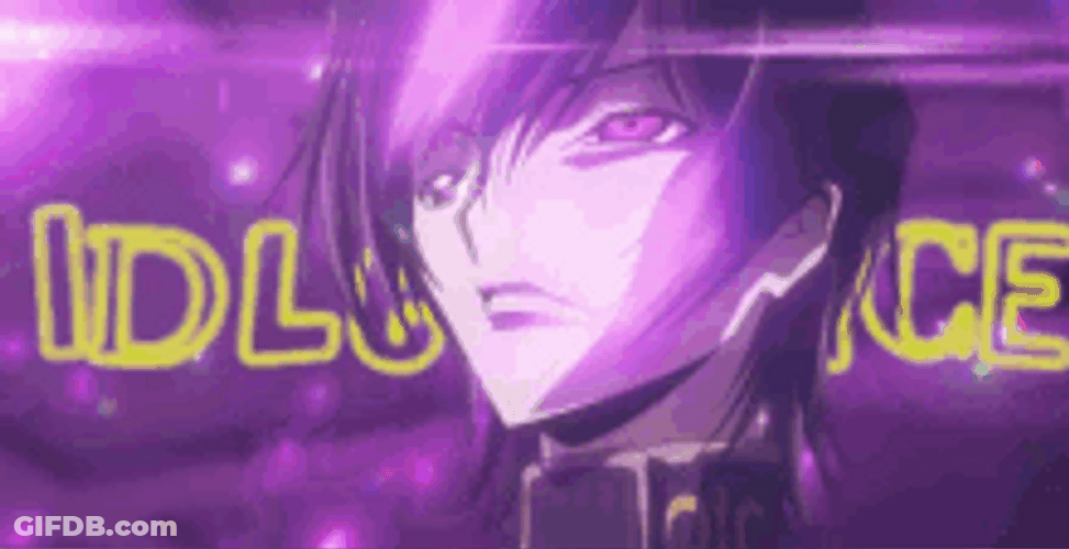 Code Geass Lelouch Lamperouge Side Profile GIF