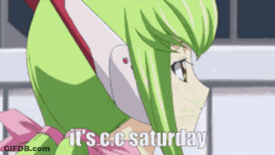 Code Geass Lelouch Pushed C.C. Saturday GIF