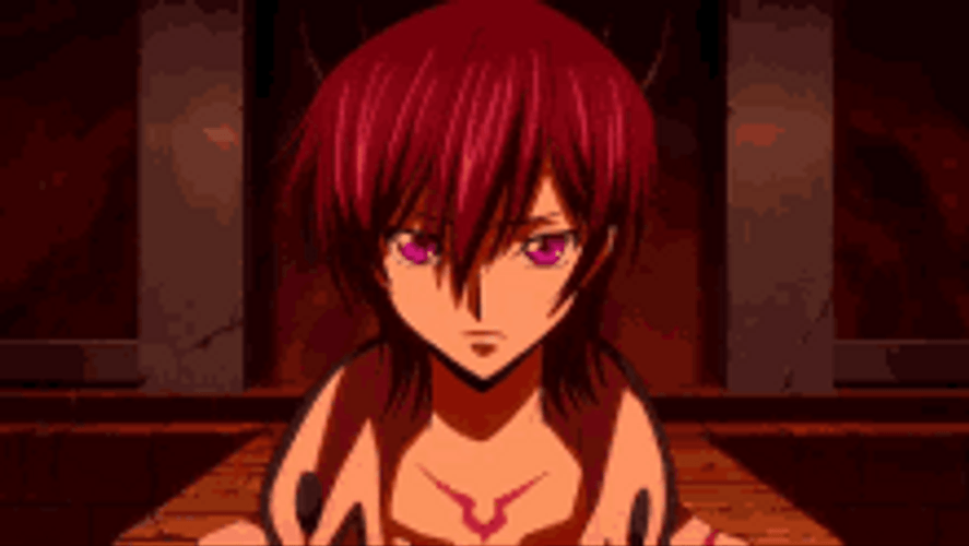Code Geass Serious Lelouch Lamperouge Violet Eyes GIF