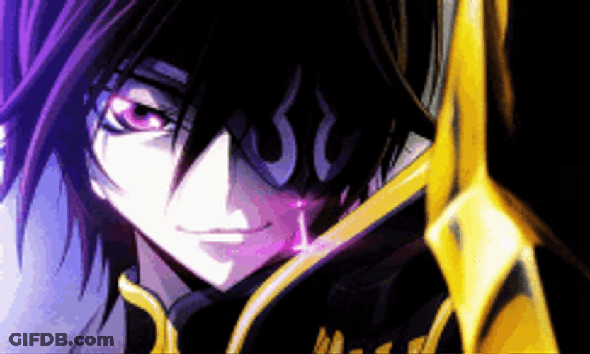 Code Geass Smiling Villain Lelouch Lamperouge GIF