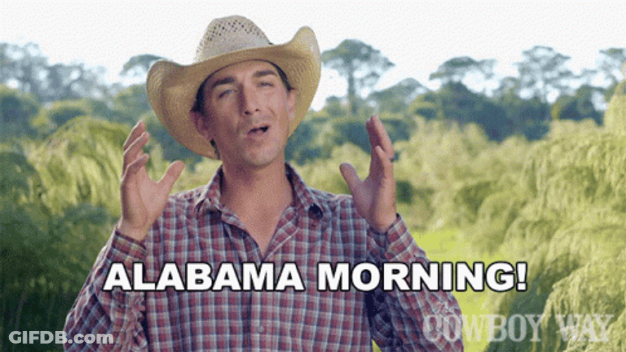 Cody Harris Greeting Alabama Morning GIF