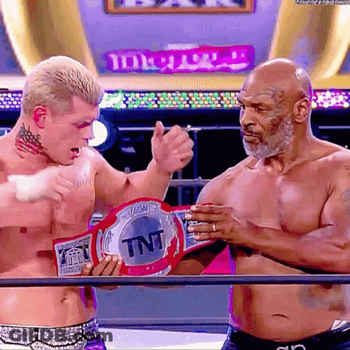 Cody Rhodes Mike Tyson Belt GIF