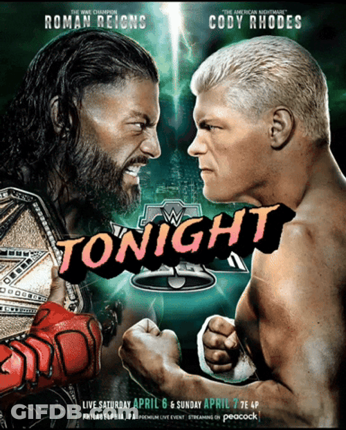 Cody Rhodes Roman Reigns Match GIF