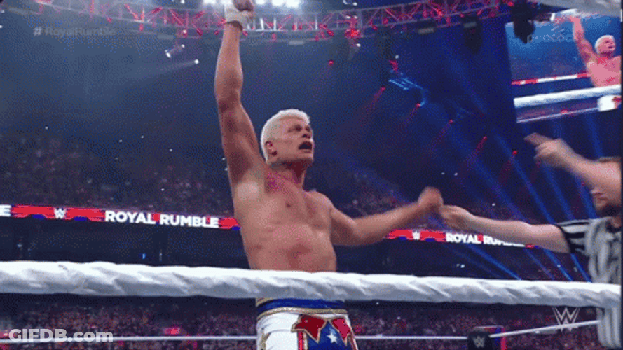 Cody Rhodes Royal Rumble Winner GIF