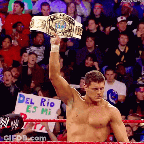 Cody Rhodes WWE Belt Flash GIF