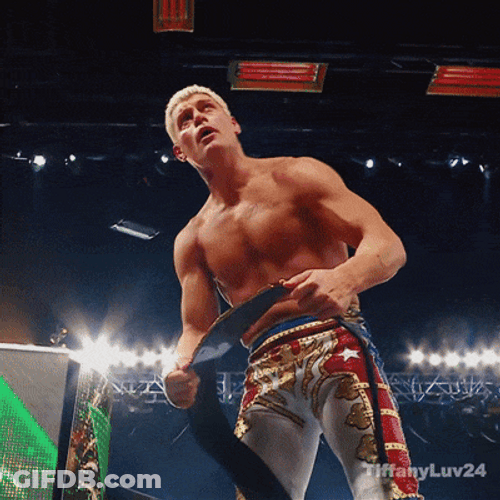 Cody Rhodes WWE Belt Show GIF