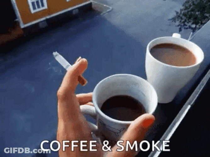 Coffee And Cigarette Smoke GIF