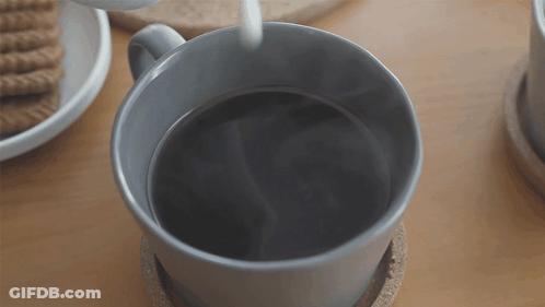 Coffee Being Poured With Milk GIF
