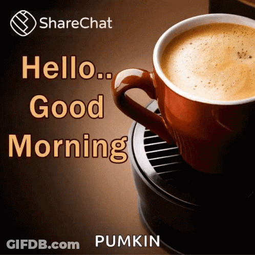 Coffee Cup Hello Good Morning GIF