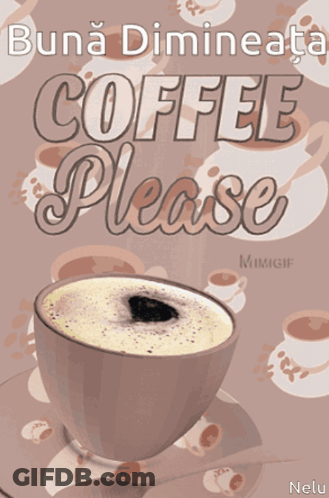 Coffee Cup In Front Of Coffee Please Sign GIF