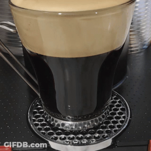 Coffee Cup On Metal Tray GIF