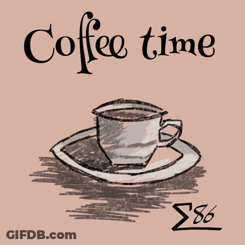 Coffee Cup On Saucer Coffee Time GIF