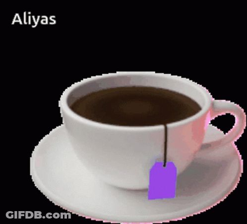 Coffee Cup On Saucer With Name Aliyas GIF