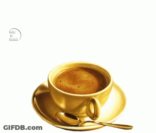 Coffee Cup Saucer Saying Good Morning GIF