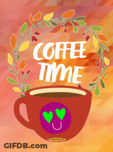 Coffee Cup Saying Coffee Time GIF