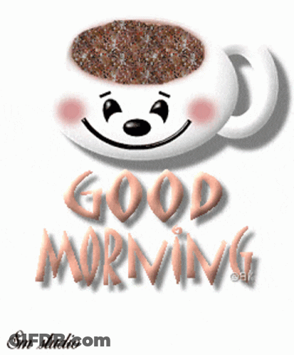 Coffee Cup Saying Good Morning GIF