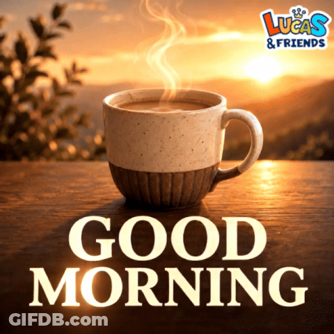 Coffee Cup Saying Good Morning GIF