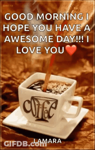 Coffee Cup Saying Good Morning GIF